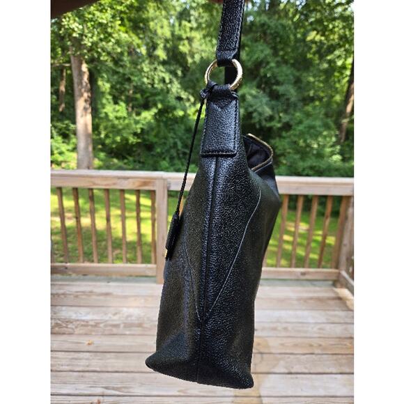 Michael Kors Karson Large Pebbled Leather Shoulder Bag  Black Purse Gold Hardwar - Picture 7 of 15